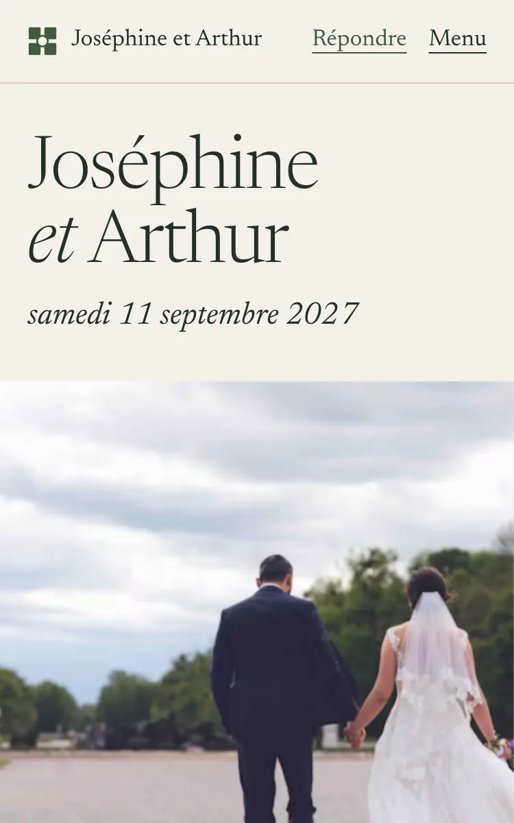 Le site de démonstration Château, sur téléphone